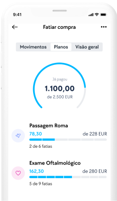 Aceda à App do ActivoBank para controlar a evolução dos seus pagamentos